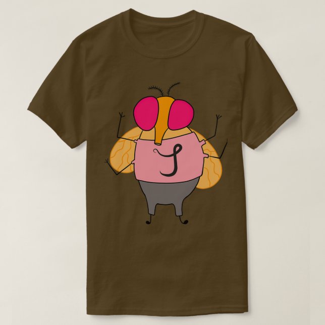 Gult Drosophila Mutant T Shirt (Design framsida)