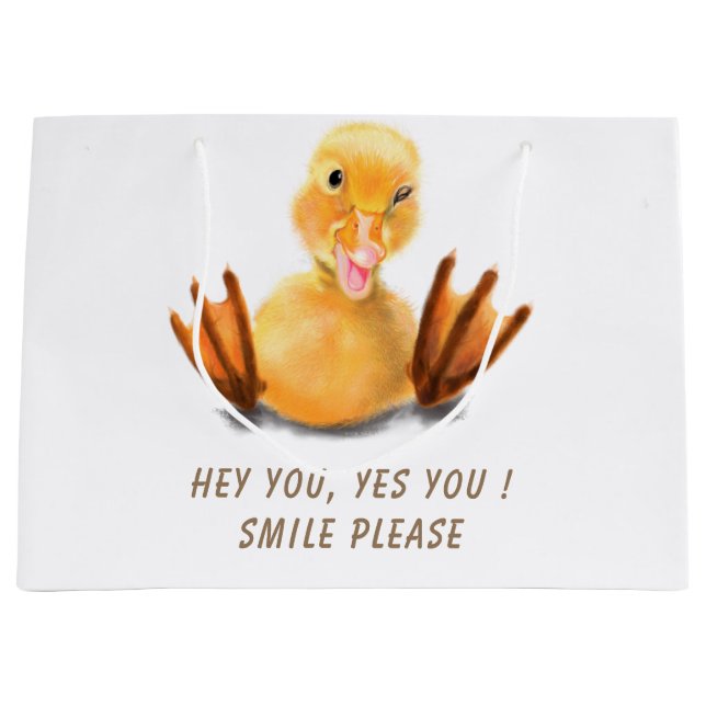 Gult Duckling Playful Wink Bag Lycklig Smile (Framsidan)