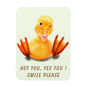 Gult Duckling Playful Wink Magnet Smile Gift