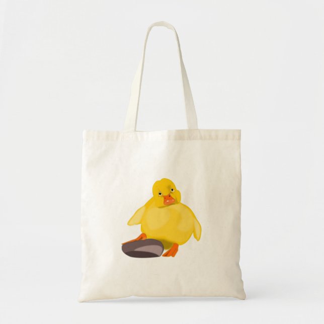 Gult Duckling Tote Bag - Måla Tygkasse (Framsidan)