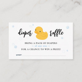Gult Ducky Bubble Bath Diaper Raffle Biljett Card Tilläggskort
