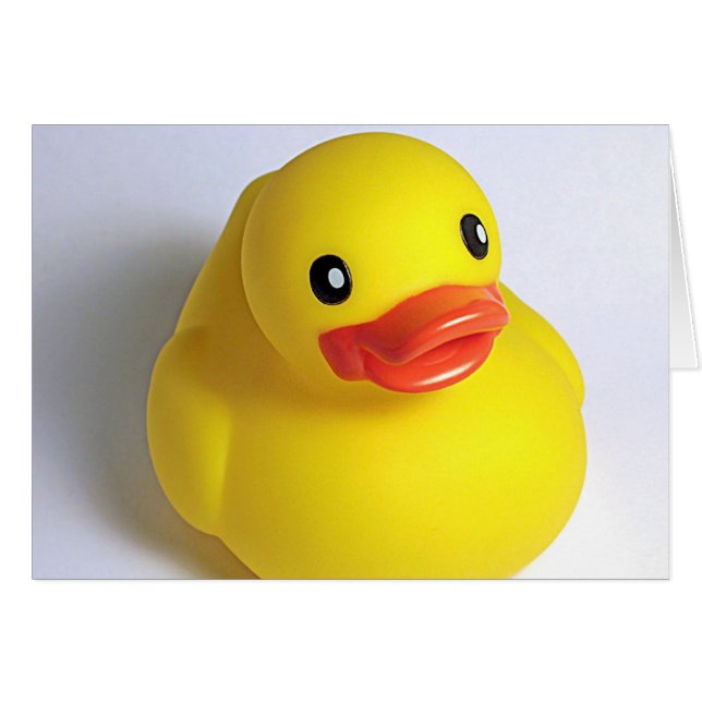 Gult Ducky Hälsningskort (Framsidan Horizontal)