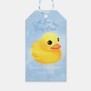Gult Ducky Personlig Shower-favoriter från Baby Presentetikett
