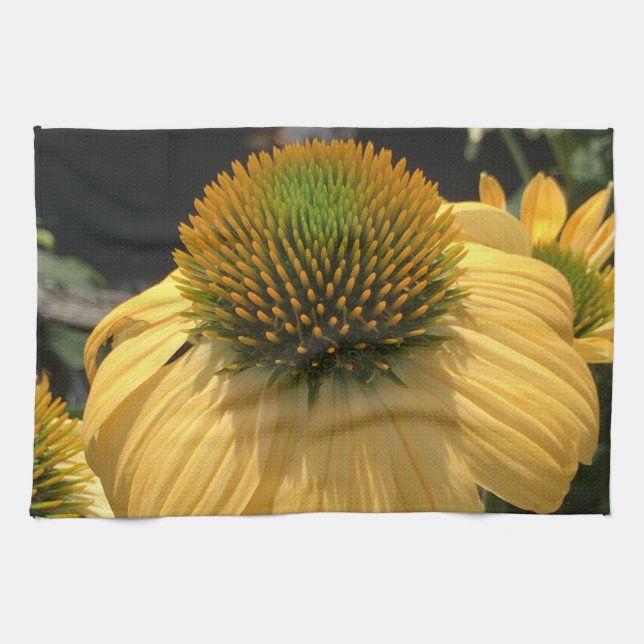 Gult Echinacea Kökshandduk (Horisontell)