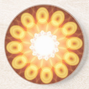 Gult Egg Yolks in Digital Abstrakt Underlägg