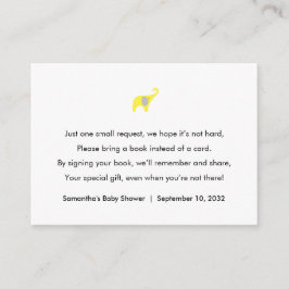 Gult Elephant Bok (begäran) / bokar (begäran om ba Tilläggskort