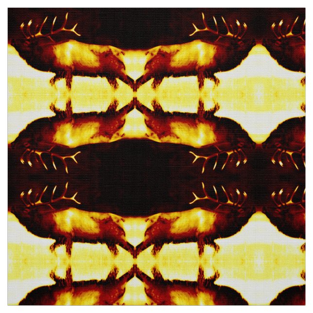 Gult Elk Tyg (Provkarta)