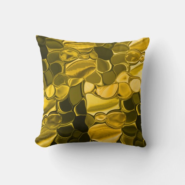 Gult eller guld färg delar liknar guld metall kudde (Framsida)