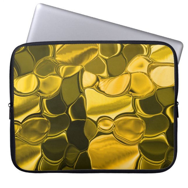 Gult eller guld färg delar liknar guld metall laptop fodral (Framsidan)