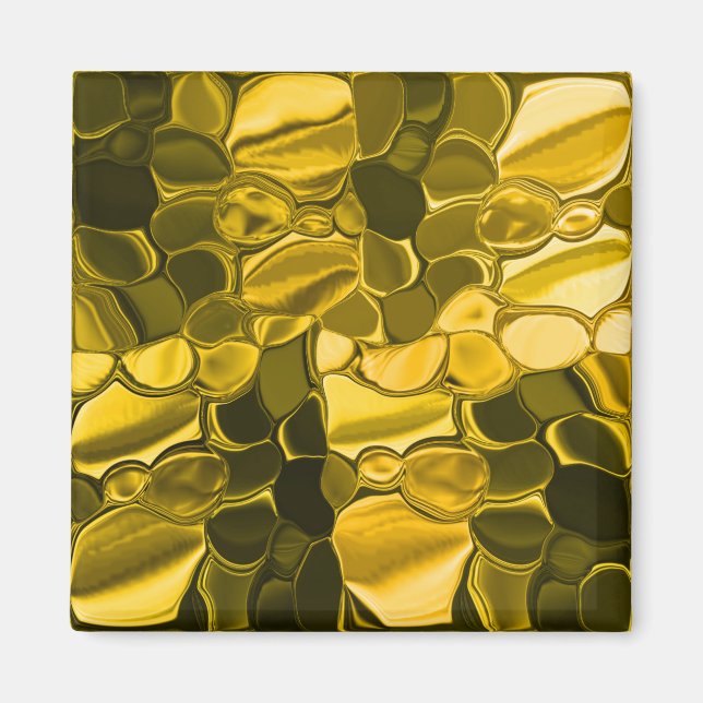 Gult eller guld färg delar liknar guld metall magnet (Framsidan)