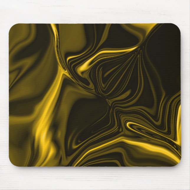 Gult eller guld kurvor på någon brun bild musmatta (Framsidan)