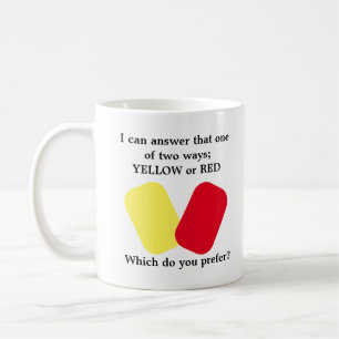 Gult eller Rött kort Humor Kaffemugg