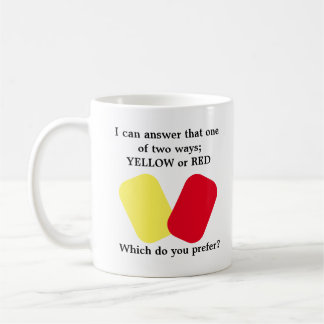 Gult eller Rött kort Humor Kaffemugg