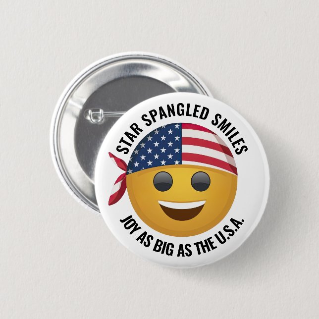 Gult Emoji Ansikte Knapp (Framsida & baksida)