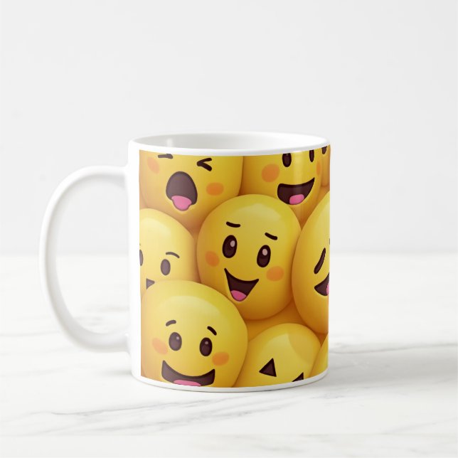 😊 Gult Emoji Kopp - Sip med en sjömil! ☕ 💛 (Vänster)