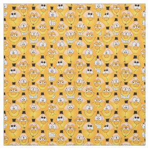 Gult 😀 Emoji Mönster Tyg