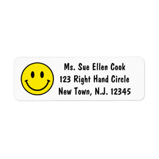 Gult Emoji Return Returadress Etikett