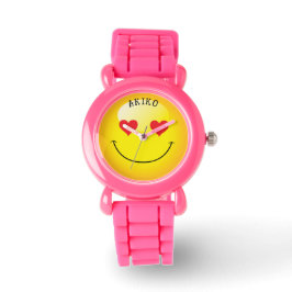 Gult Emoji Smiling Ansikte Decora Kei Armbandsur