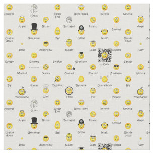 Gult Emoticonstyg Tyg