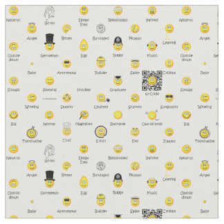 Gult Emoticonstyg Tyg