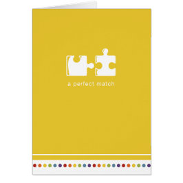 Gult | en perfekt match hälsningskort