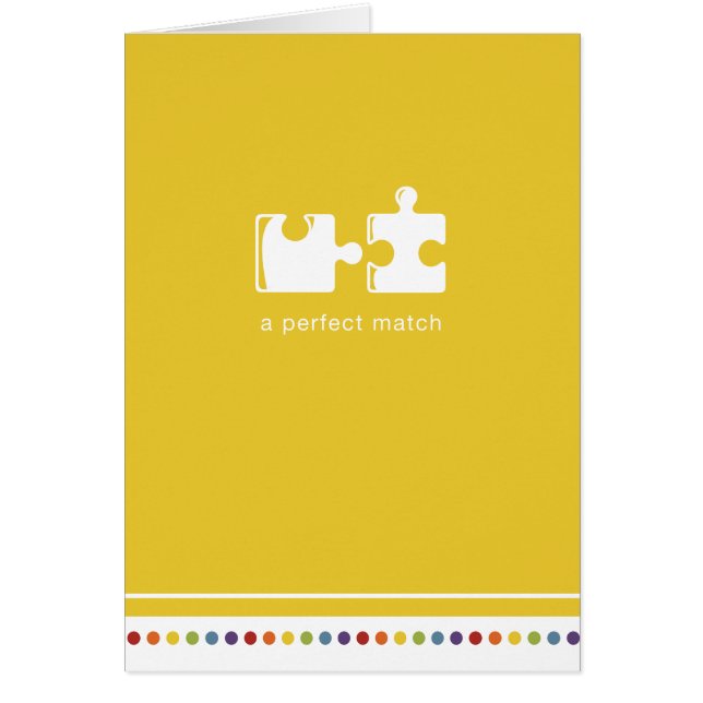 Gult | en perfekt match hälsningskort (Framsidan)