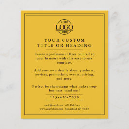Gult Enkel Elegant - Logotyp - säljfrämjande åtgär Flygblad