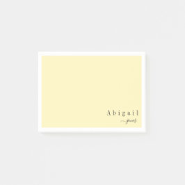 Gult Enkel personlig i skript Post-it Block