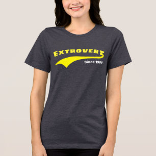 Gult Extrovert typography Swoboda Anpassningsbar D T Shirt