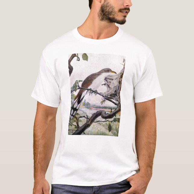 Gult-fakturerade gök- och tältCaterpillars T Shirt (Framsida)