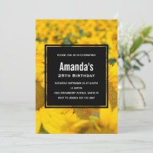 Gult Fält i Sunblommor Birthday