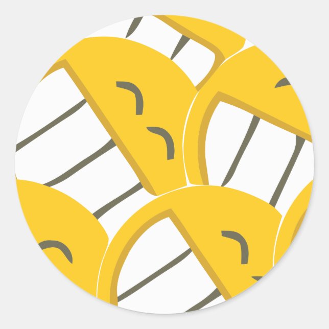Gult-familj Runt Klistermärke (Framsida)