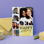 Gult Family Friends Photo Collage Grattis på födel Kort<br><div class="desc">Den här coolan och det här snygga grattis på födelsedagen-hälsningskortet är perfekt för alla vänner eller familjemedlemmar. Den har åtta anpassadens foto bilder med citatet"Grattis på födelsedagen" ovanpå en kanariegult"30" (som kan ändras till vilken ålder som helst) och färg med pastellblock av gult. Det är modernt, roligt och ett underbarare...</div>