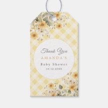 Gult Fånig Goose Baby Shower Tack