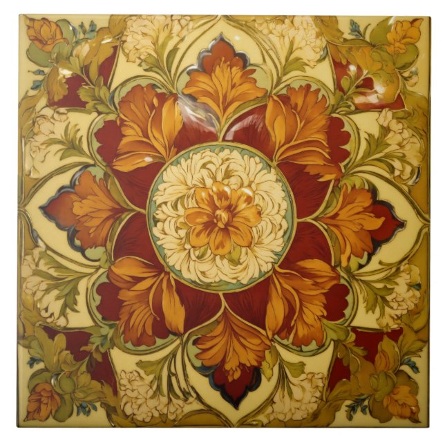 Gult färg kakelplatta (Framsidan)