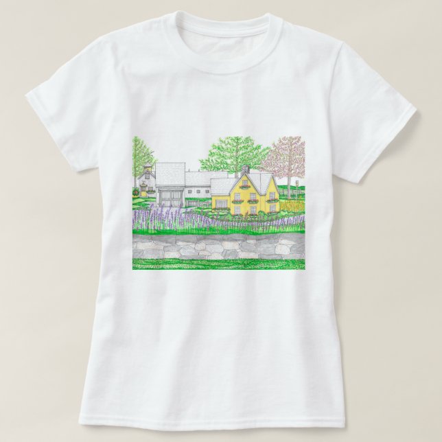 Gult Farmhouse; Tshirt T Shirt (Design framsida)