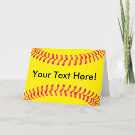 Gult Fastpitch-boklingskort Kort