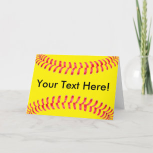 Gult Fastpitch-boklingskort Kort