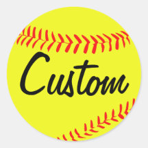 Gult Fastpitch Softball Anpassningsbar Stickers