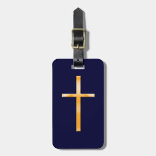 Gult (faux stone) Religiösa Kor/Personalize Bagagebricka