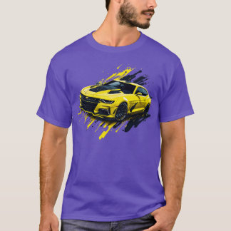 Gult Femte Generation Chevrolet Camaro T Shirt