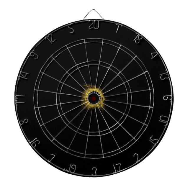 Gult Fiery Eclipse Black Hål Dart Board Darttavla (Framsidan)
