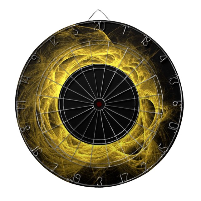 Gult Fiery Eclipse eller Black Hål Dart Board Darttavla (Framsidan)