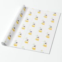 Gult Fifi Daisy Bunny Wrapping Papper