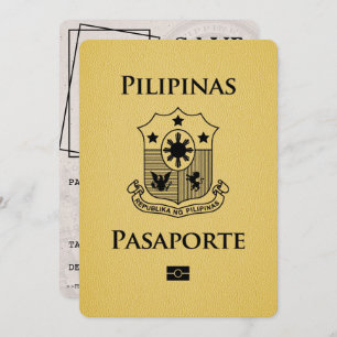 Gult Filippinskt pass Spara datum Spara Datumet