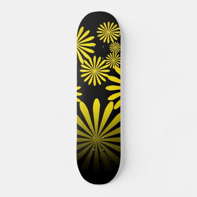 Gult Fireworks Old School Skateboard Bräda 21,6 Cm (Framsida)