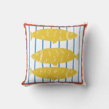 Gult Fish Pillow - New England Vibe