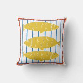 Gult Fish Pillow - New England Vibe Kudde