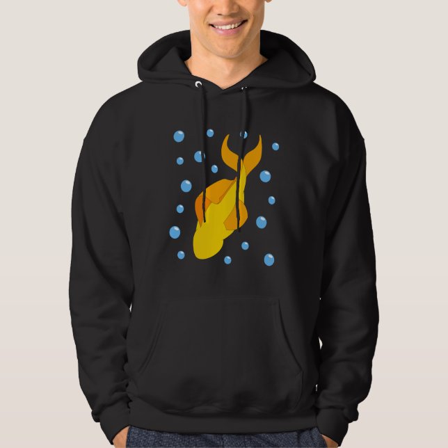 Gult fiskenhet hoodie (Framsida)