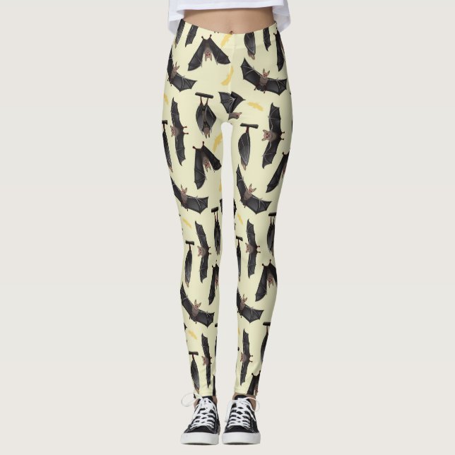 gult fladdermöss legeringar leggings (Framsida)